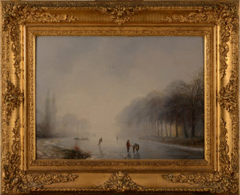 Albert Moerman skaters in winter