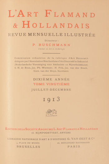 Art Flamand et Hollandais 1913