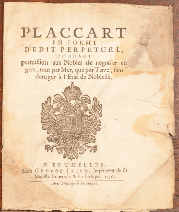 Placcart Bruxelles 1736