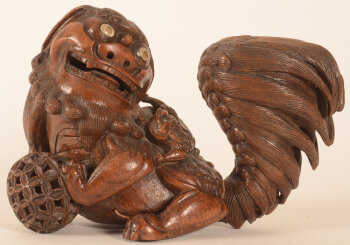 a Chinese bamboo qilin ca. 1900