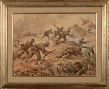 Reiche A. German soldiers attacking the French 1917