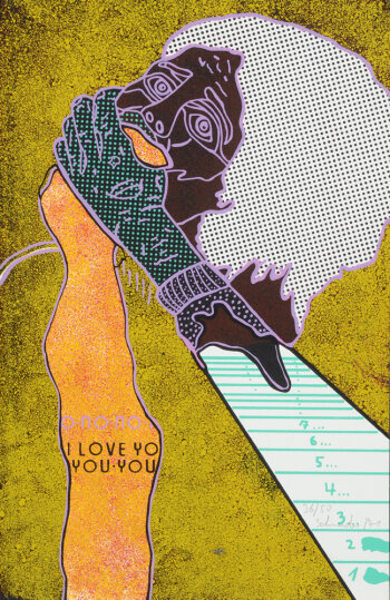 Jürgen Schneider I Love you 1971 screenprint