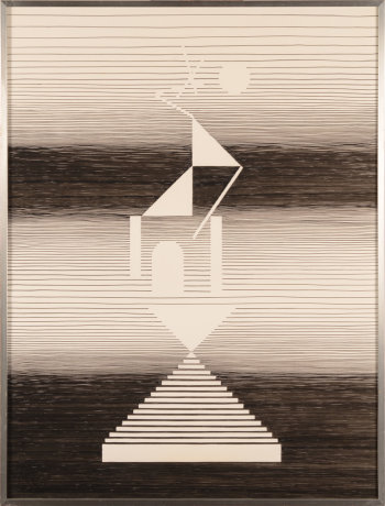 Michel Seuphor drawing Pour le Plaisir 1973