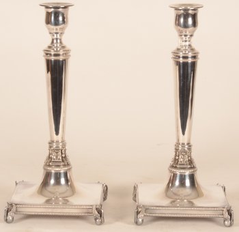 souche-Lapparra silver candlesticks