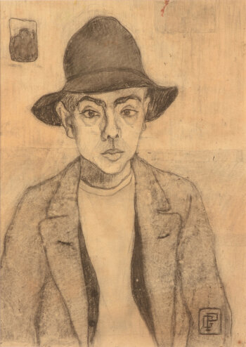 Jan Willem Grinwis Plaat Stultjes boy with the felt hat