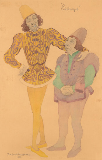 Jan Willem Grinwis Plaat Stultjes costume design for two men