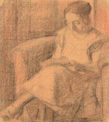Jan Willem Grinwis Plaat Stultjes a lady reading