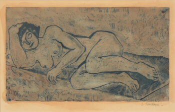 Jan Willem Grinwis Plaat Stultjes a reclining nude