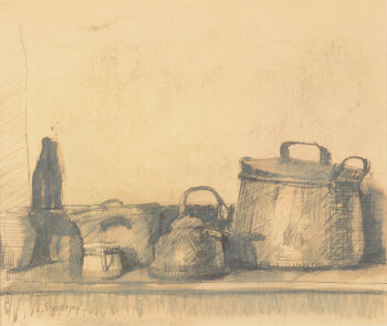 Jan Willem Grinwis Plaat Stultjes still life with pots