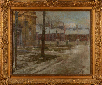 Carolus Tremerie the beguinage in the snow