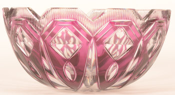 Val Saint-Lambert art deco cut crystal coupe