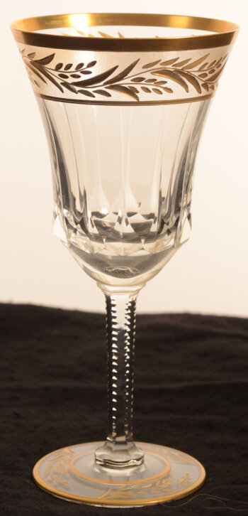Val Saint-Lambert Poitiers acid etched and gilded