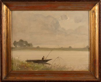 Jan Van Beers landscape with river