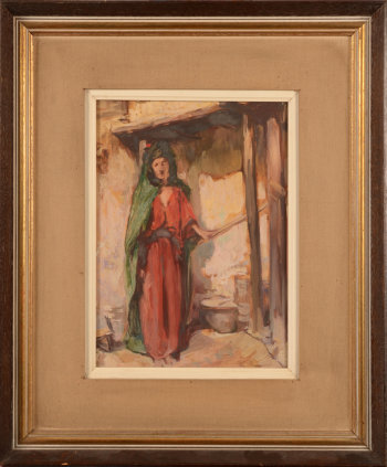Jules Van Biesbroeck study of a oriental woman