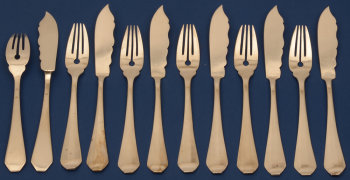 Van Damme Bruges silver fish cutlery set
