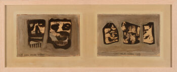 Willem Van Hecke 2 maskers en drie vormen 1959