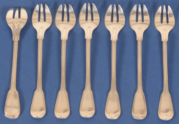 Van Hooff silver oyster forks filet