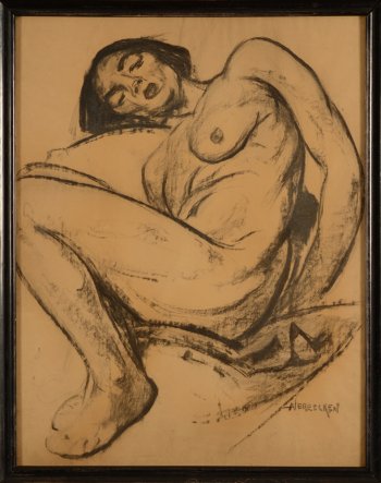 Achiel Vereecken Sitting Nude