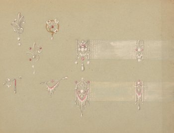 Philippe Wolfers drawing bracelets and brooches
