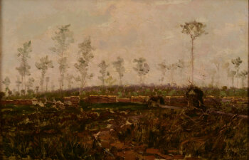 Rodolphe Wytsman a landscape with timber 1882
