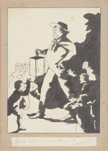 Charles Doudelet Groote lantaarn met een Klein licht drawing ca. 1925