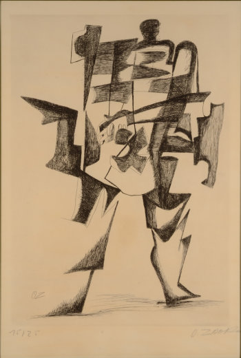 Ossip Zadkine etching Gestapo 1967