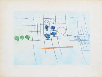 Jan Montijn Vaucluse 1971 a colour etching